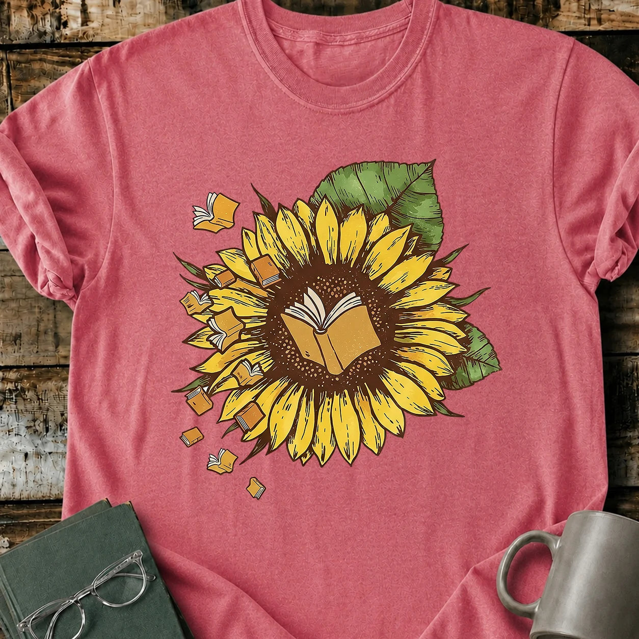 Book Sunflower T-Shirt