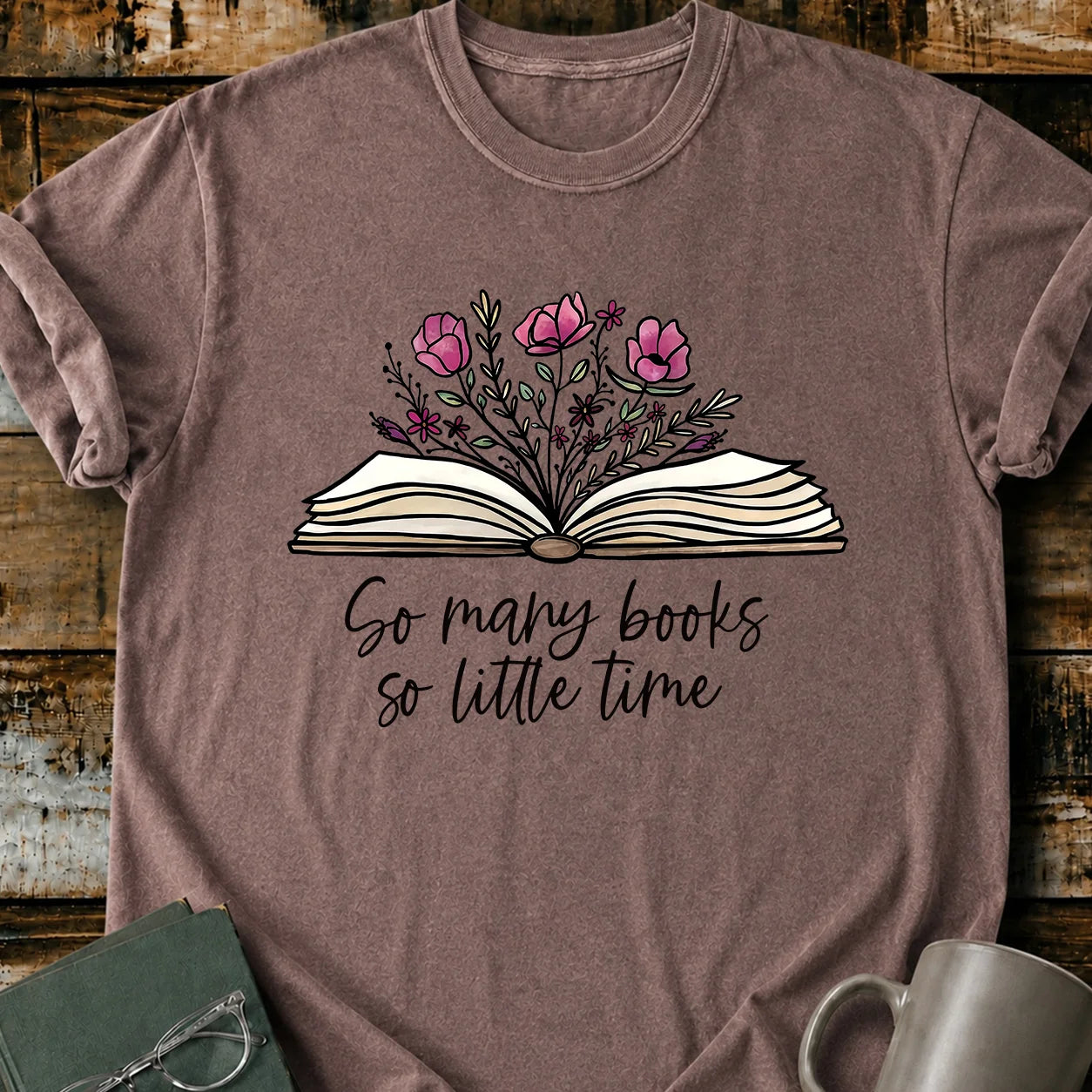 Floral Booklover T-Shirt