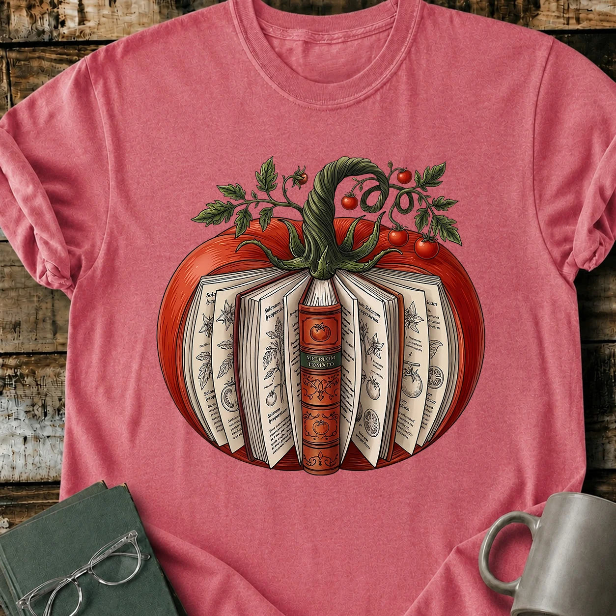 Vintage Tomato Book T-Shirt