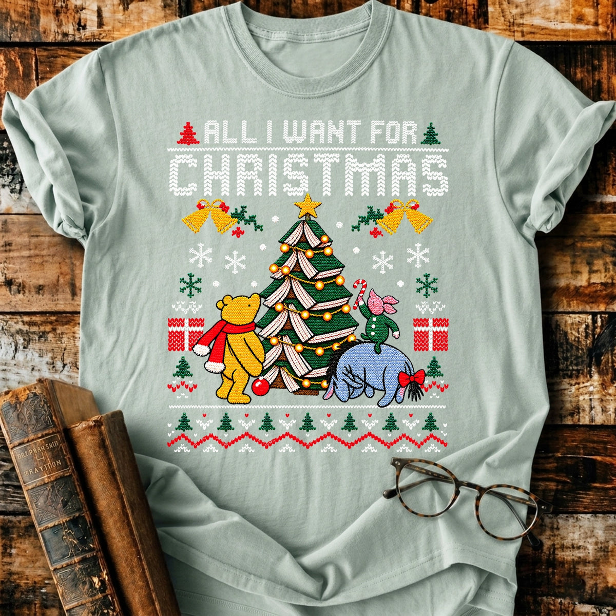 All I Want For Christmas Classic Pooh 1926 T-Shirt