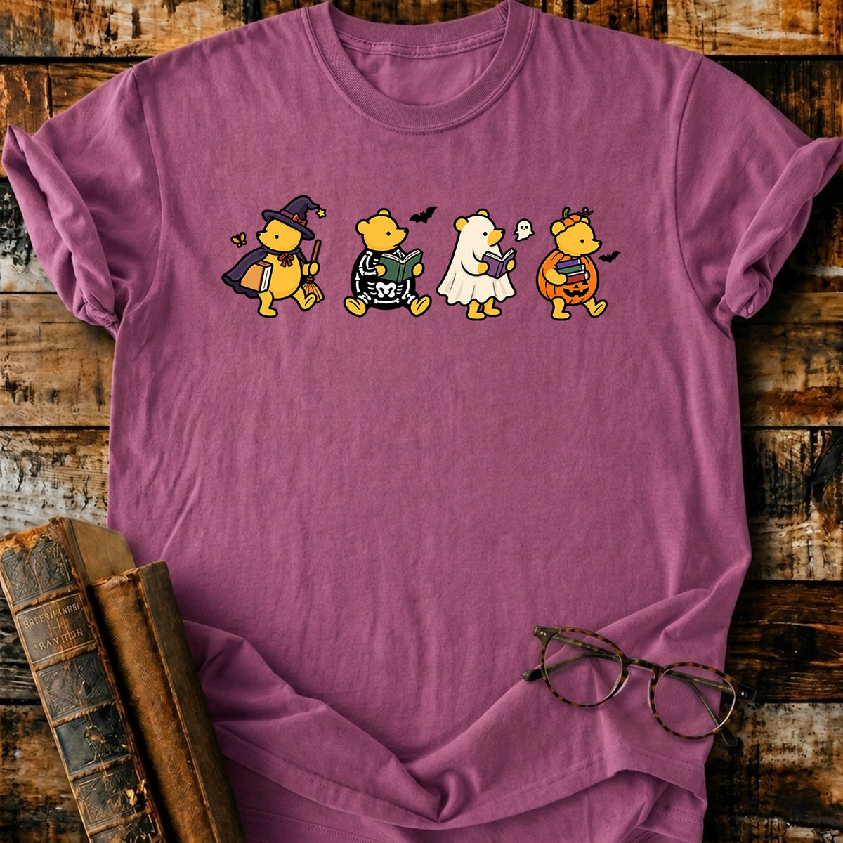 Spooky Bookish Pooh T-Shirt