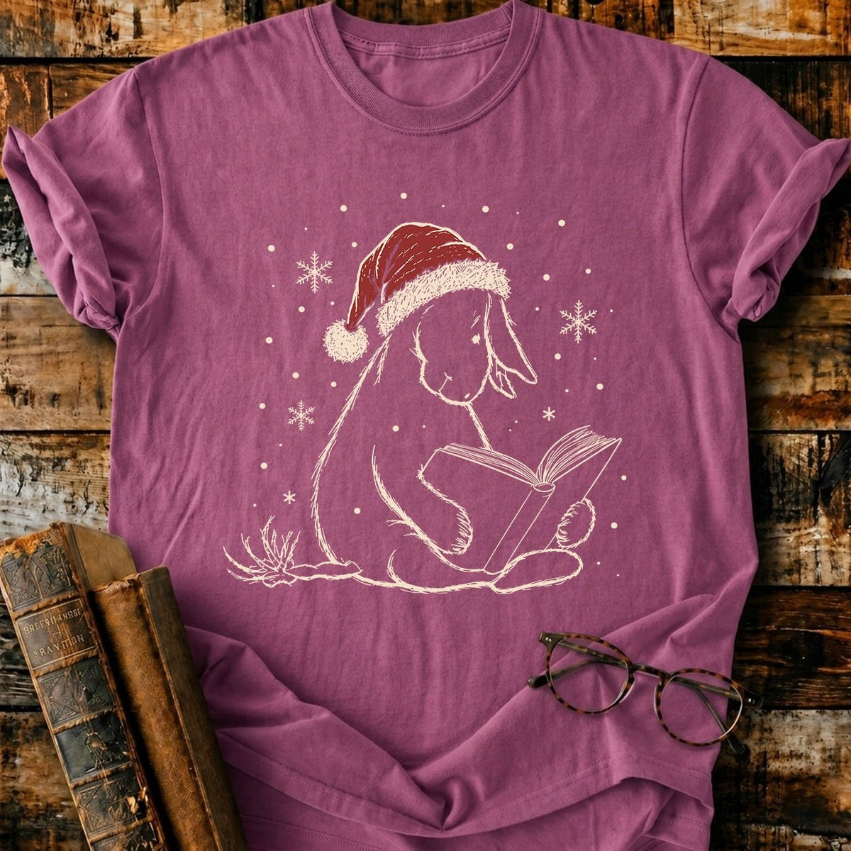 Eeyore Reading Christmas T-Shirt - BookMuseClub