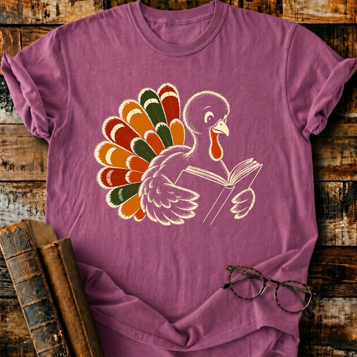 Gobble Up A Good Book Thanksgiving T-Shirt - BookMuseClub
