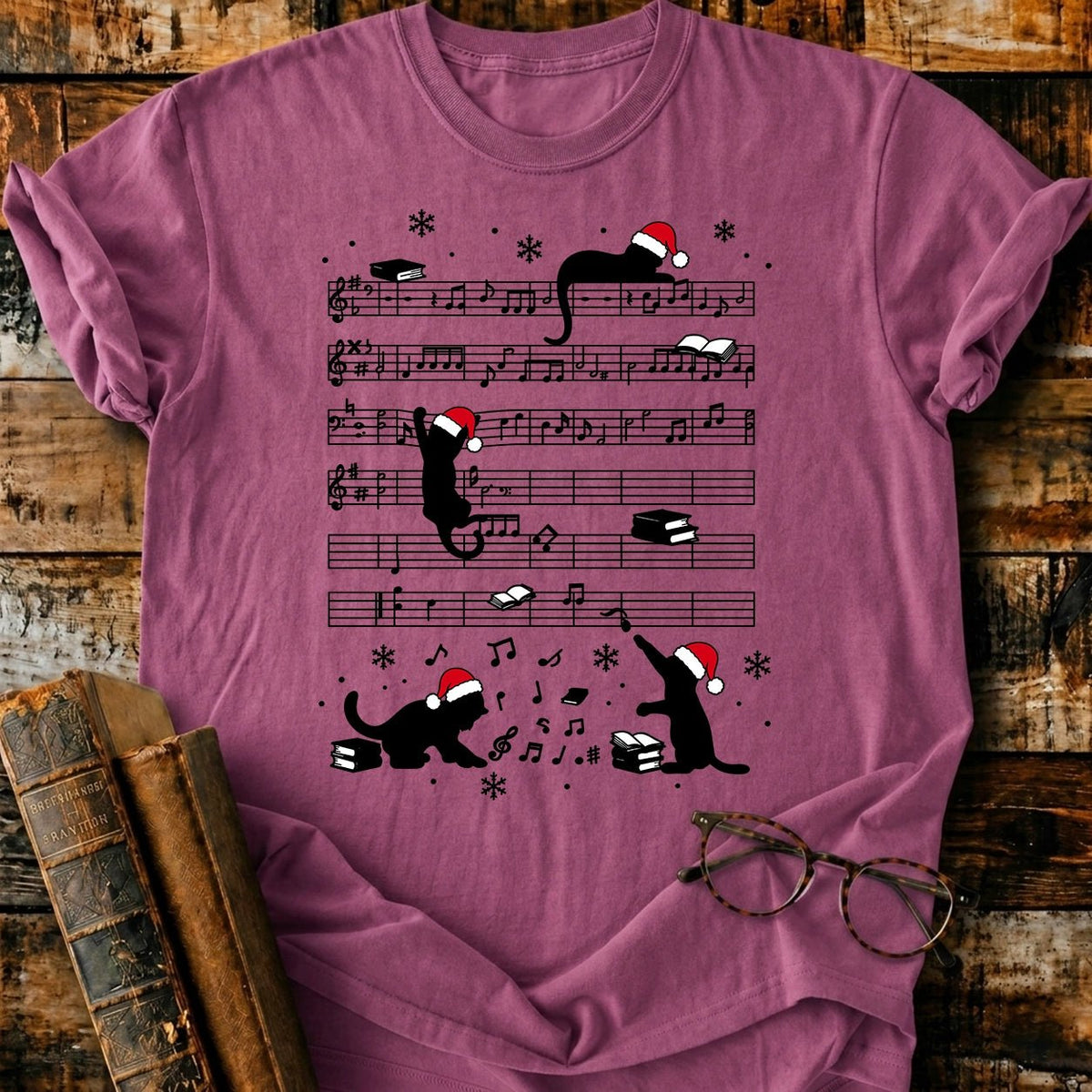 My Hobbies Christmas Cat T-Shirt - BookMuseClub