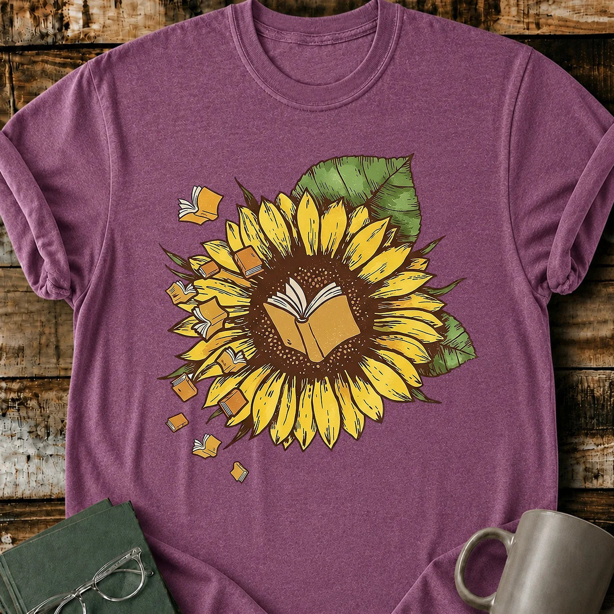 Book Sunflower T-Shirt