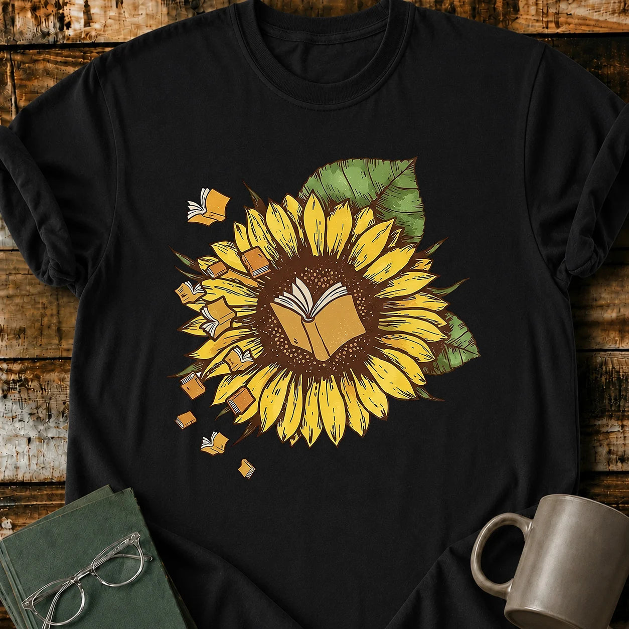 Book Sunflower T-Shirt