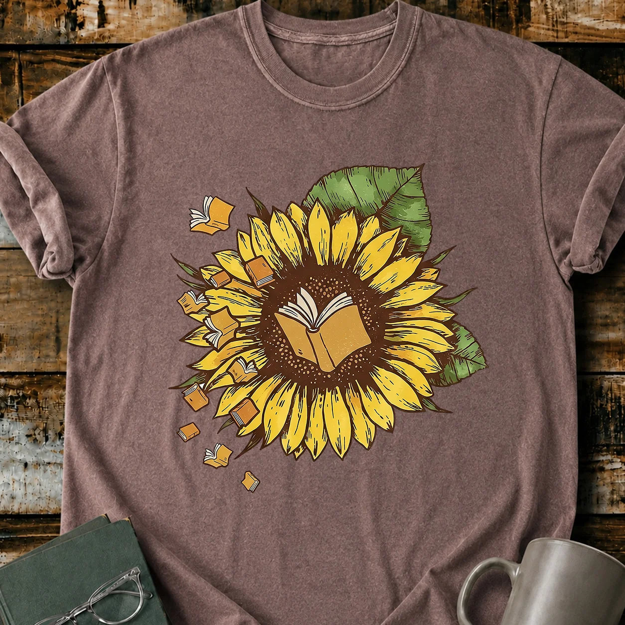 Book Sunflower T-Shirt
