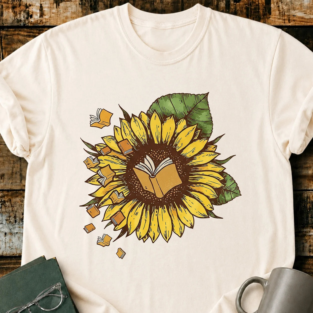 Book Sunflower T-Shirt