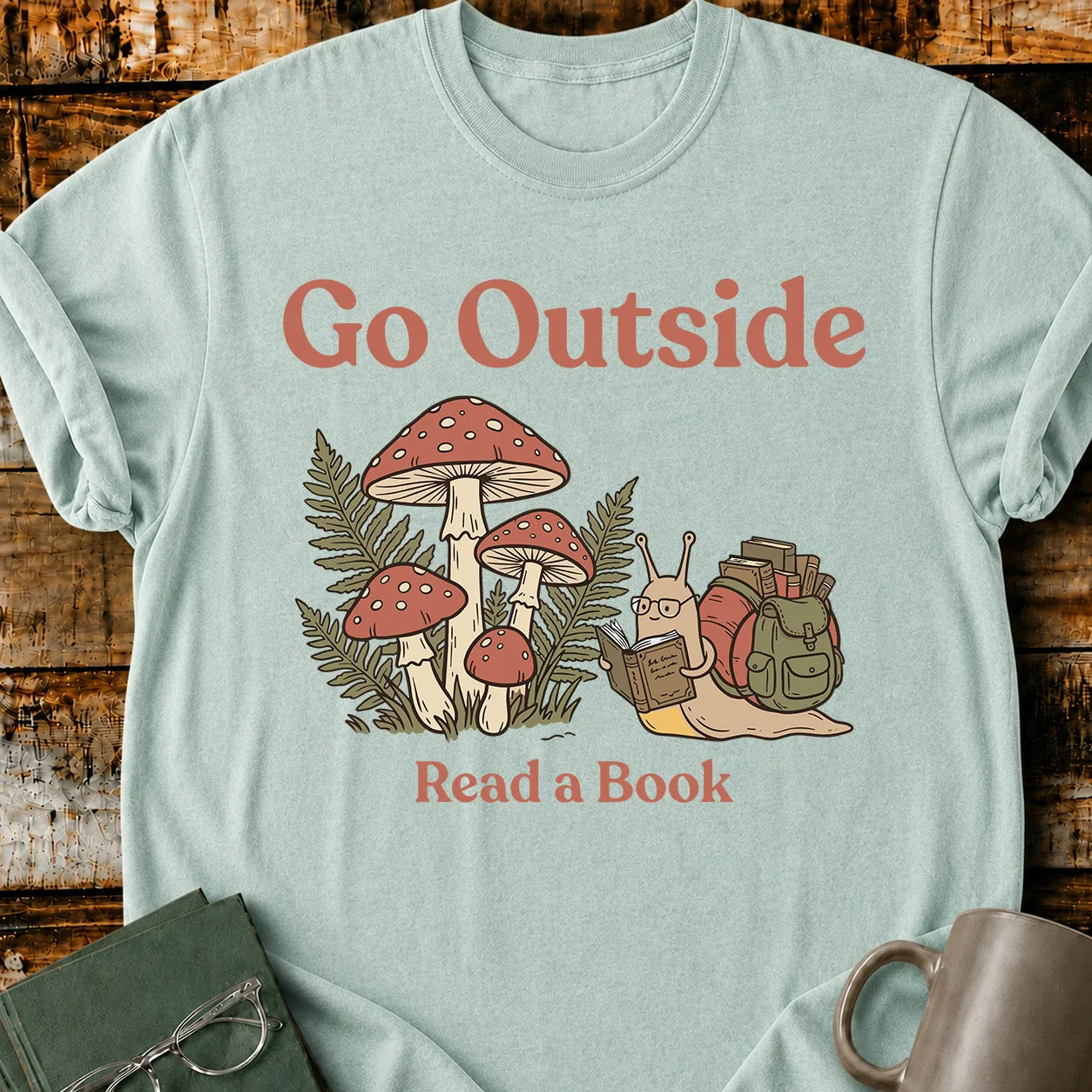 Go Outside Read A Book T-Shirt