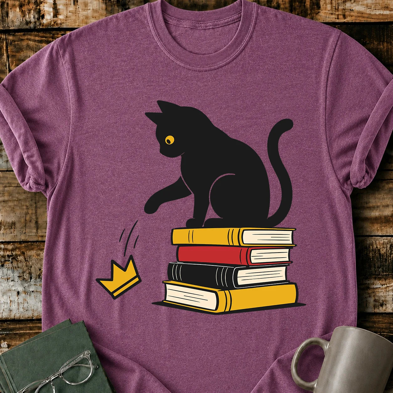 Books and Black Cats T-Shirt