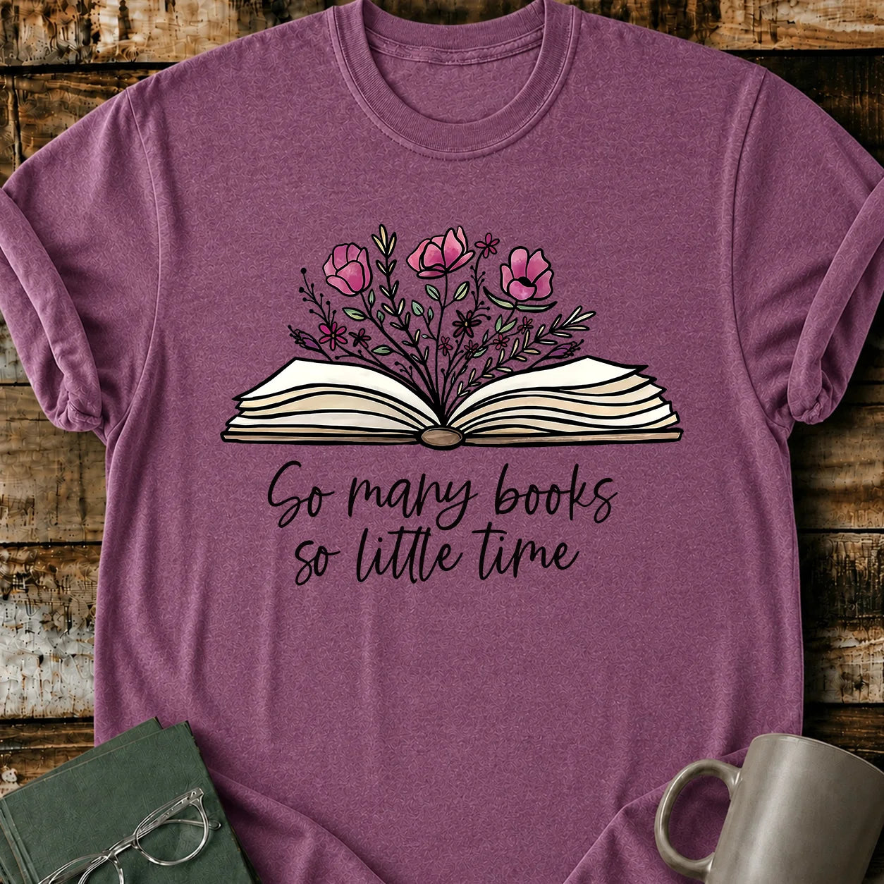 Floral Booklover T-Shirt