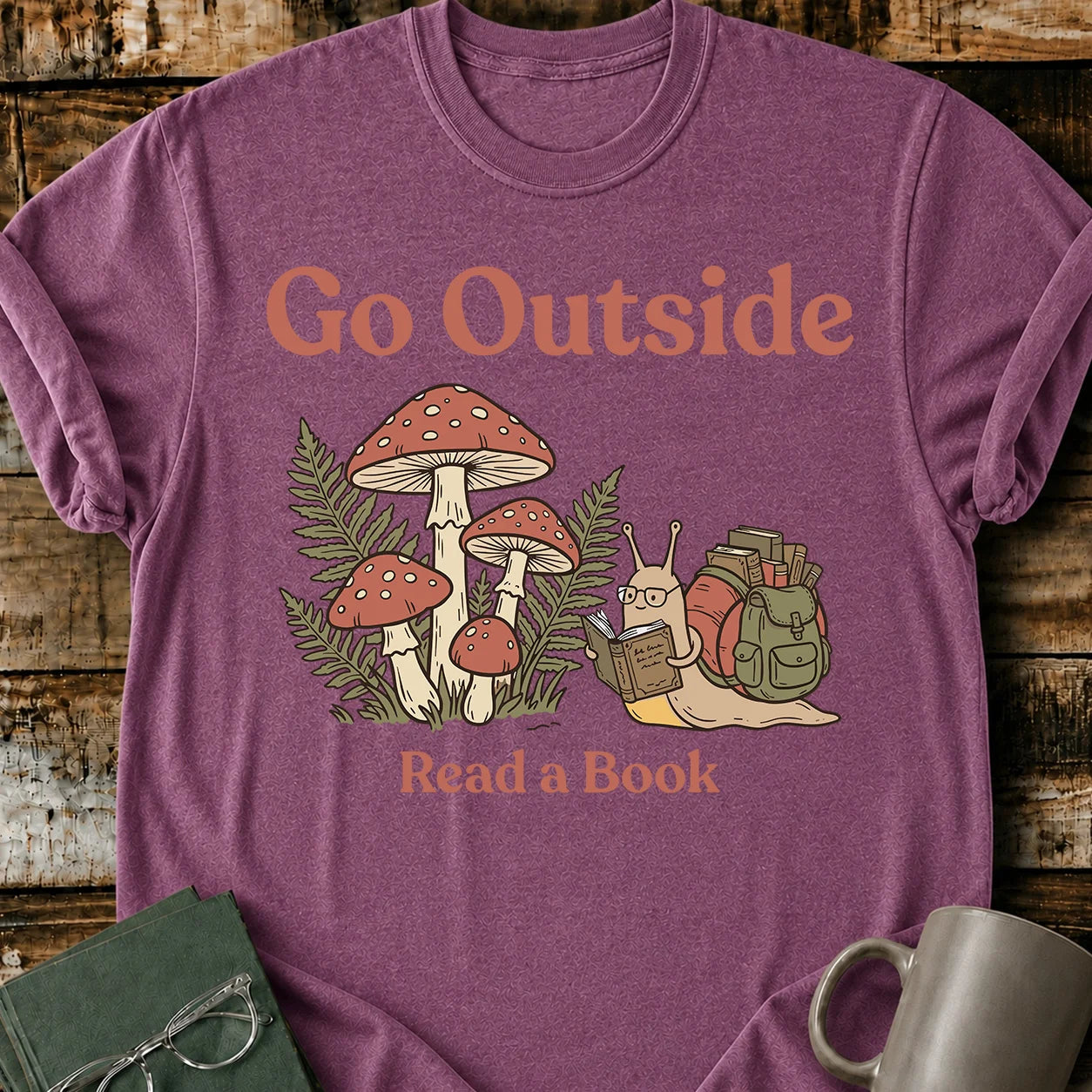 Go Outside Read A Book T-Shirt