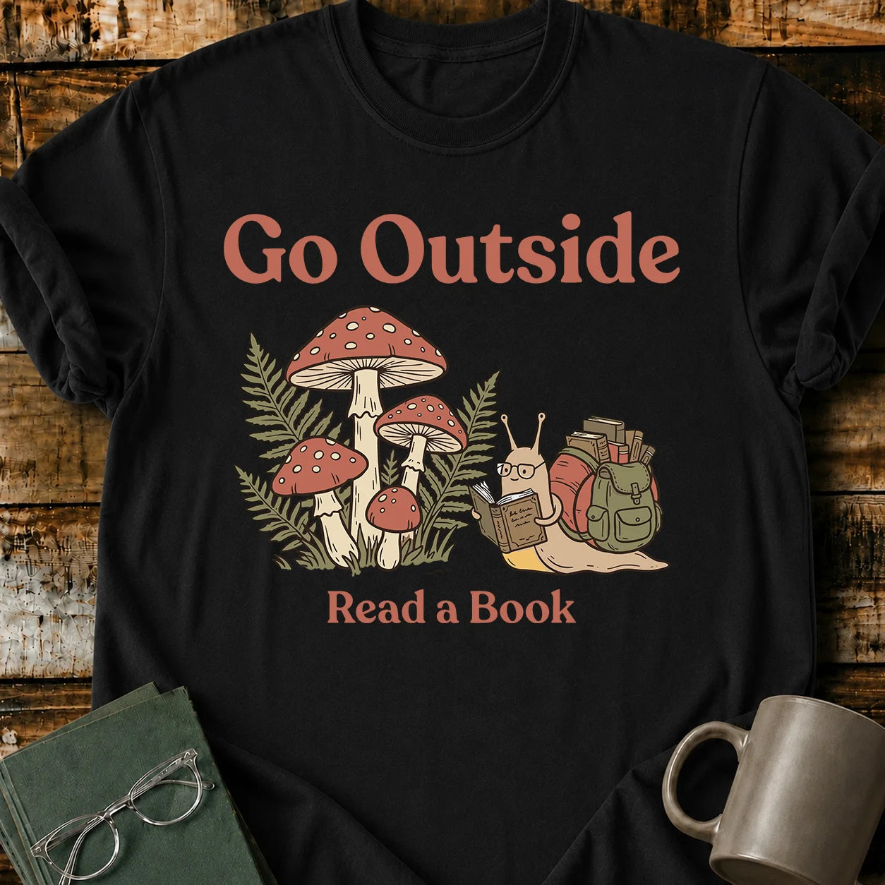Go Outside Read A Book T-Shirt
