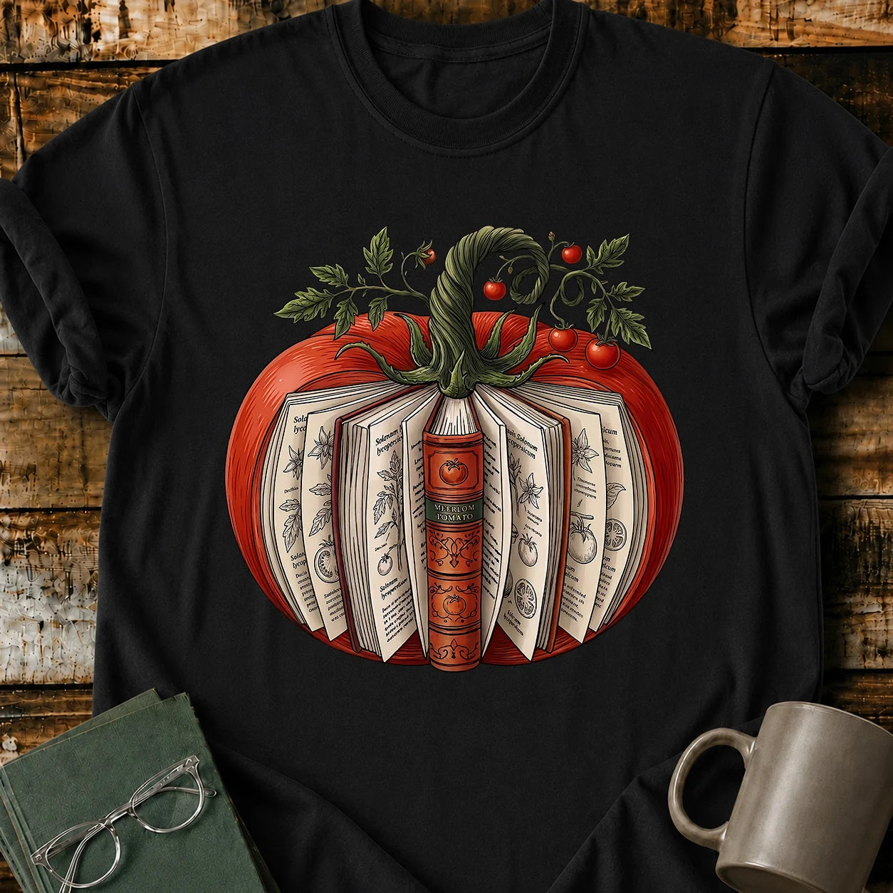 Vintage Tomato Book  T-Shirt