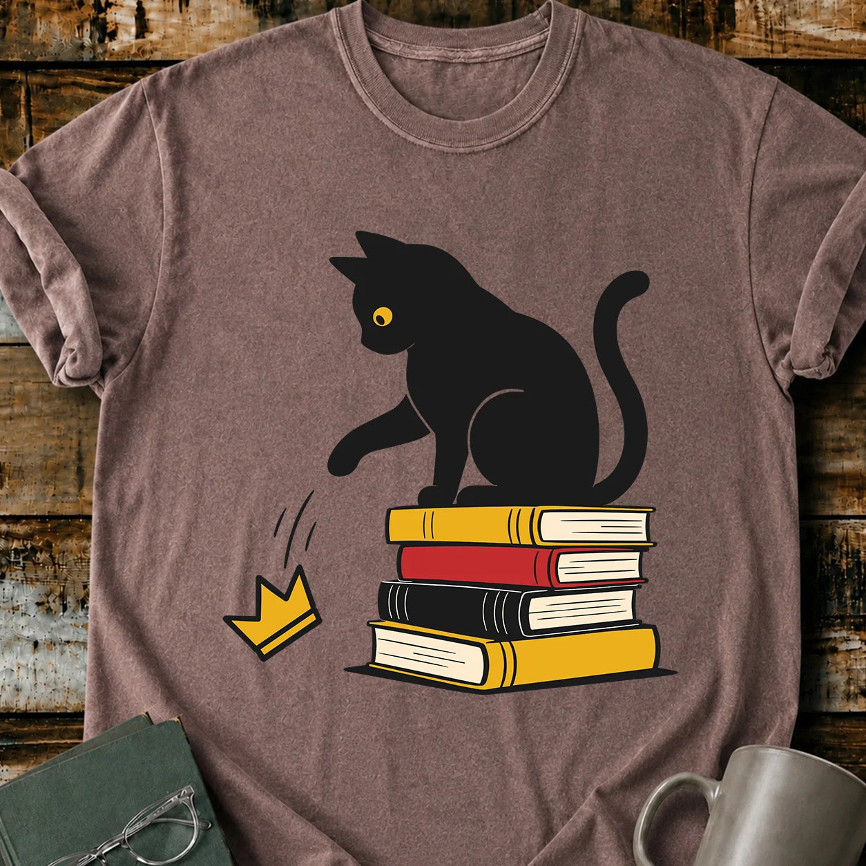 Books and Black Cats T-Shirt