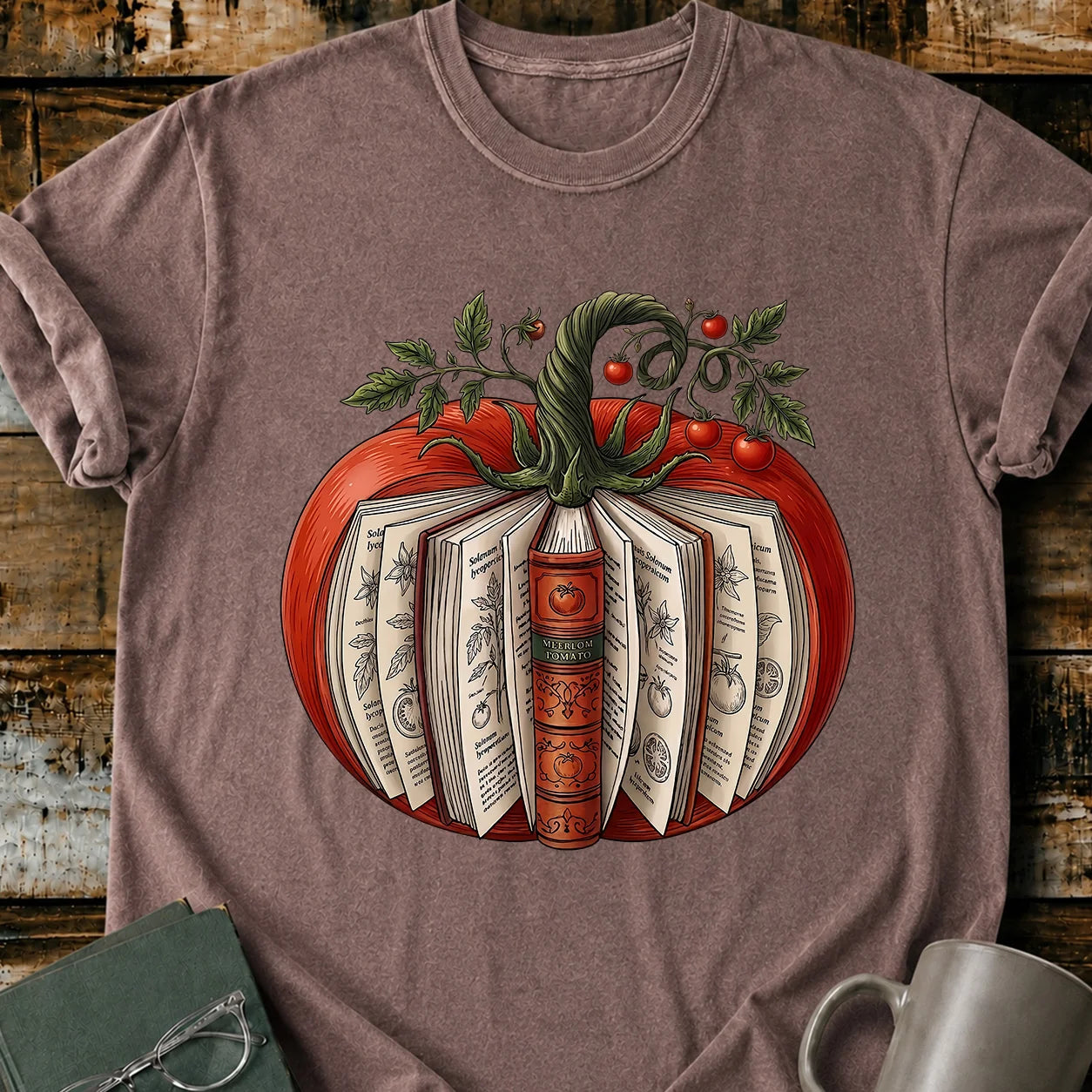 Vintage Tomato Book  T-Shirt