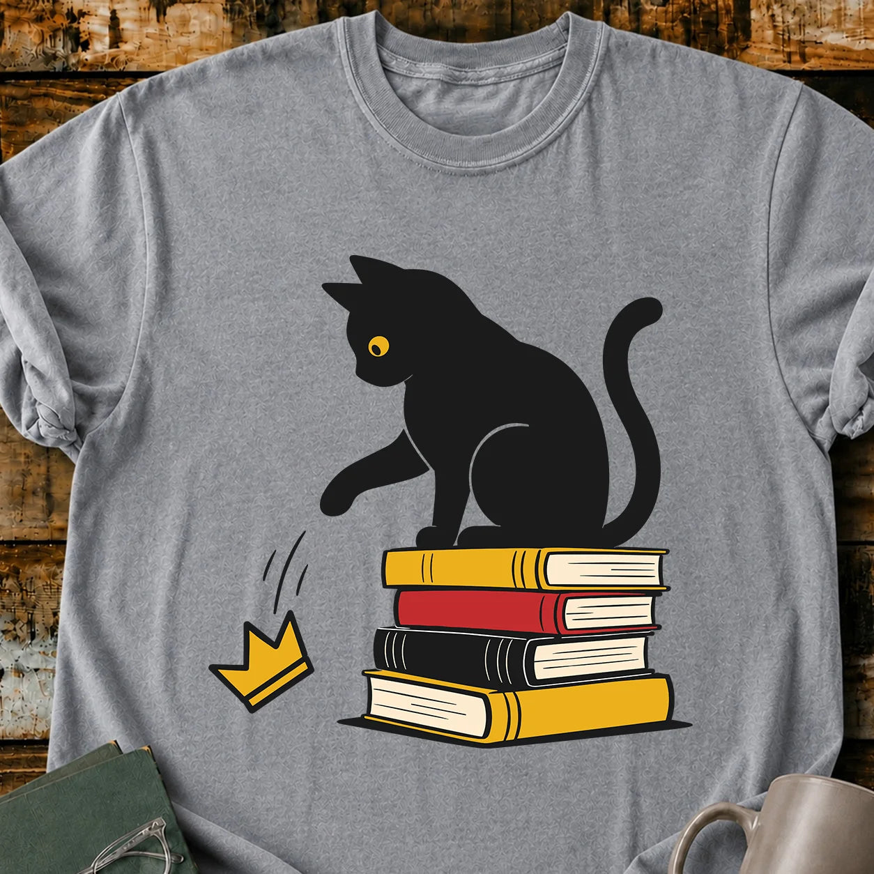 Books and Black Cats T-Shirt