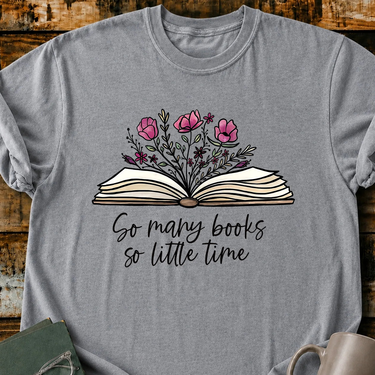 Floral Booklover T-Shirt