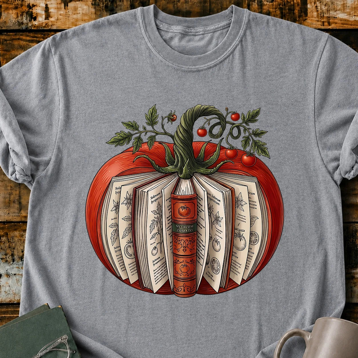 Vintage Tomato Book  T-Shirt