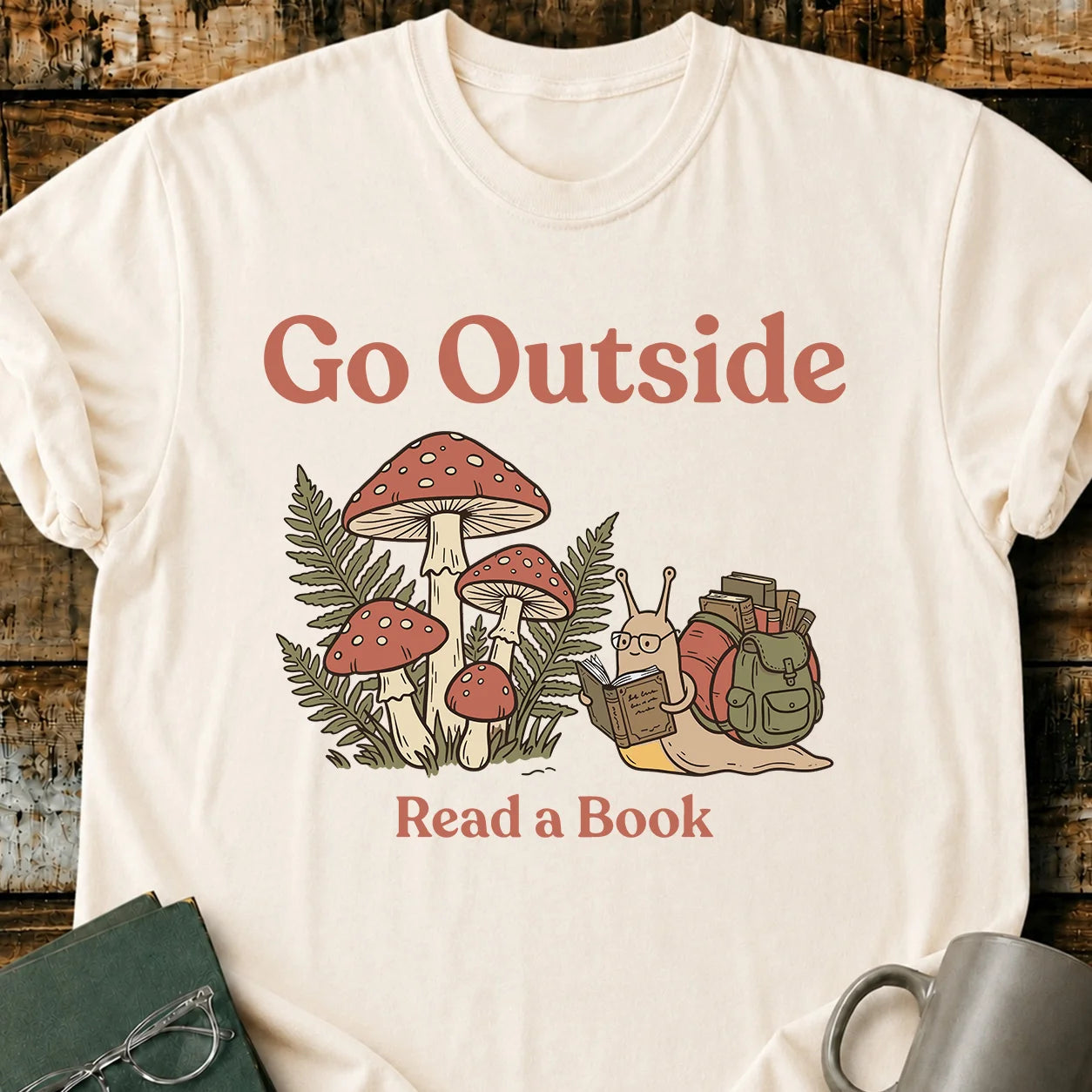 Go Outside Read A Book T-Shirt