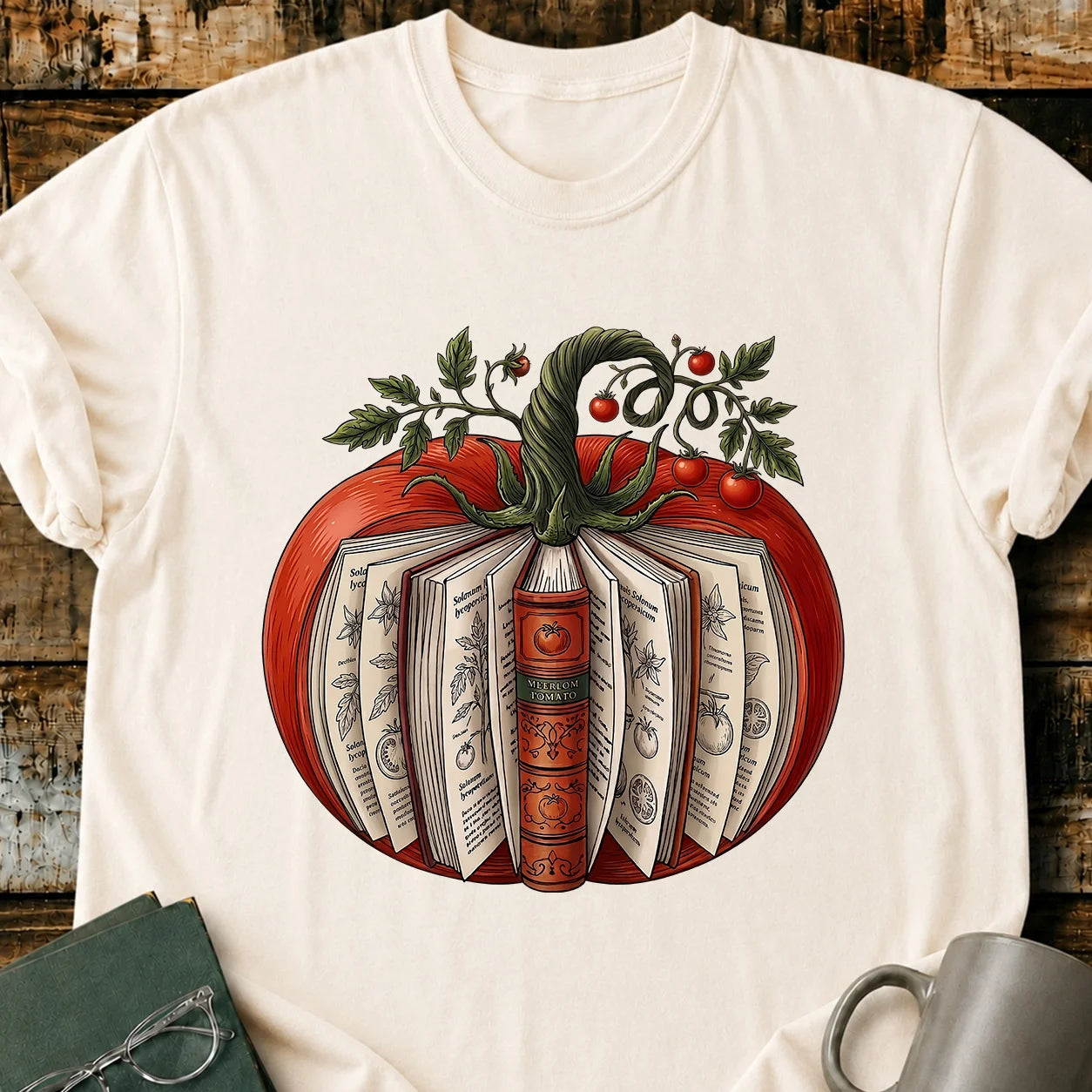 Vintage Tomato Book  T-Shirt