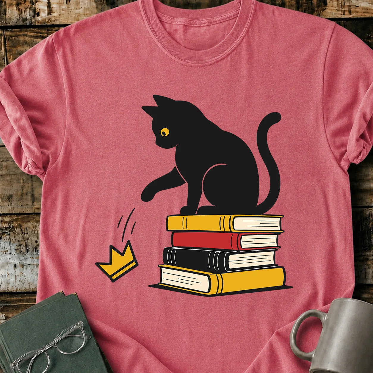 Books and Black Cats T-Shirt