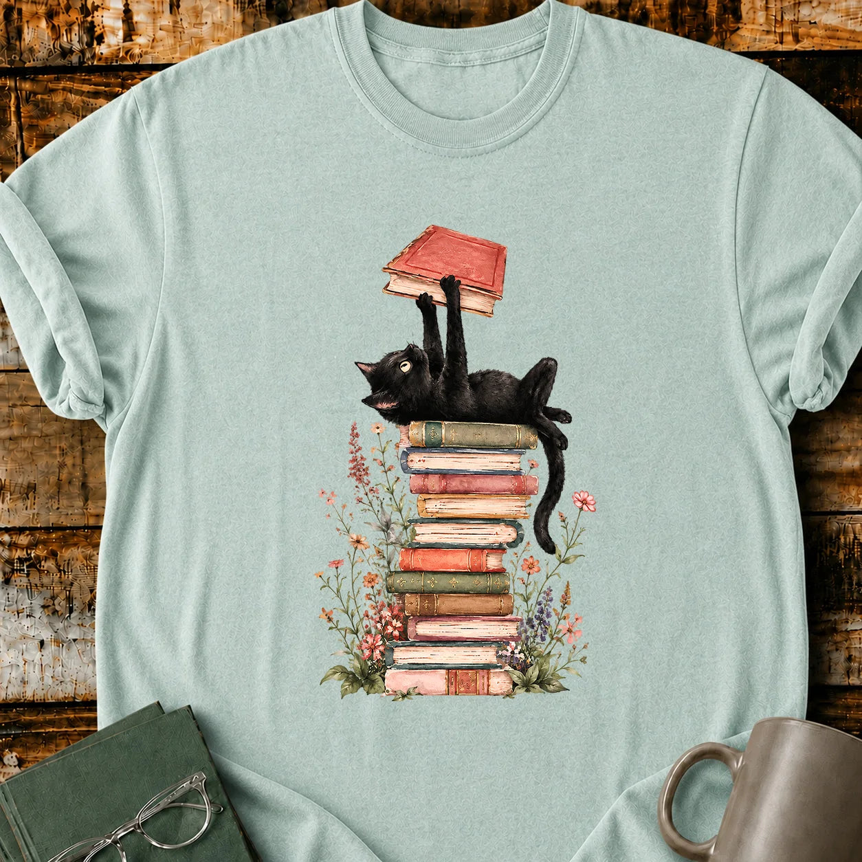 Literary Cat T-Shirt