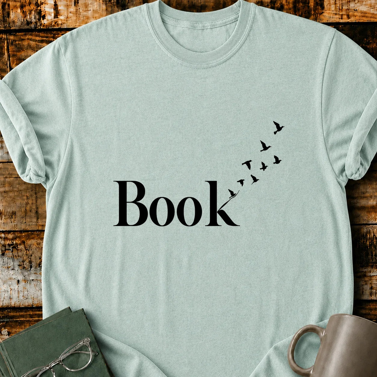 Book Art Birds T-Shirt