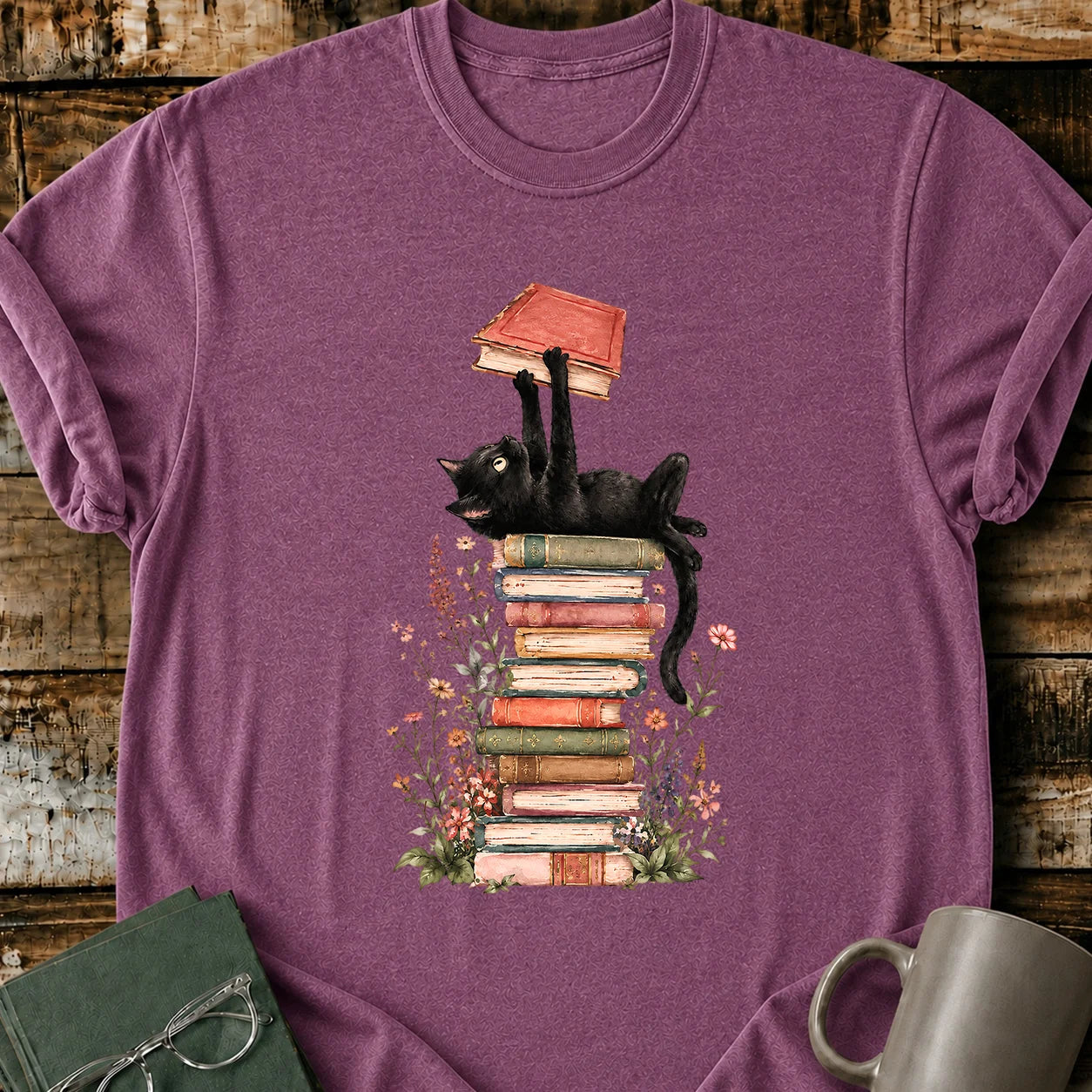 Literary Cat T-Shirt