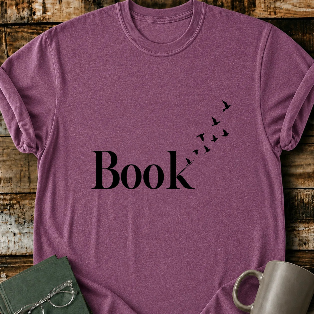 Book Art Birds T-Shirt