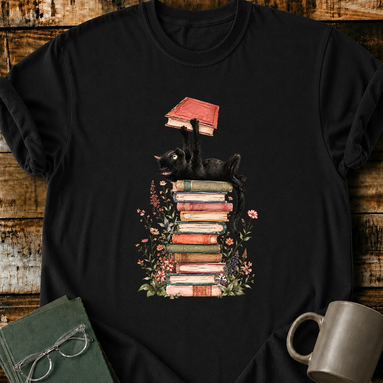 Literary Cat T-Shirt