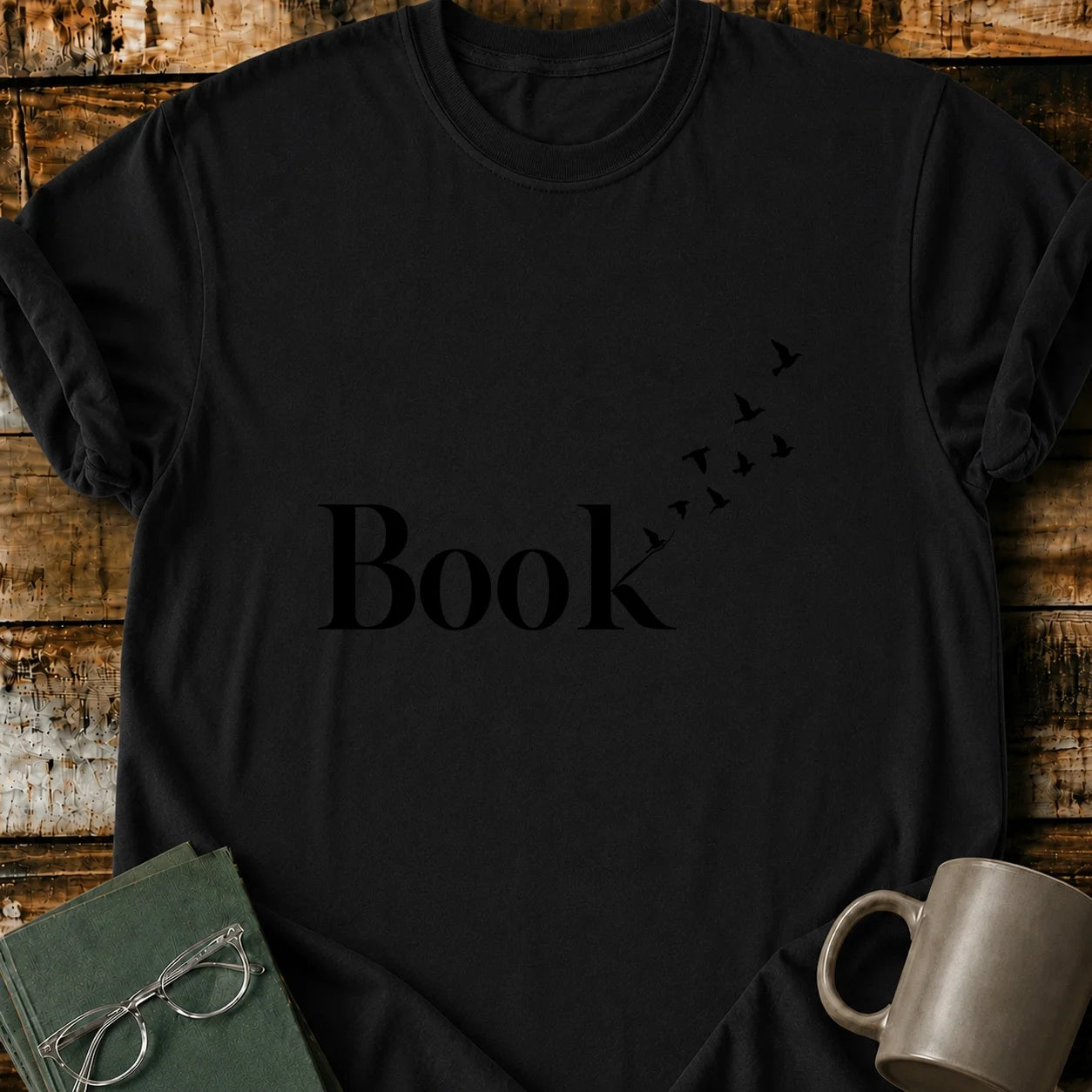 Book Art Birds T-Shirt