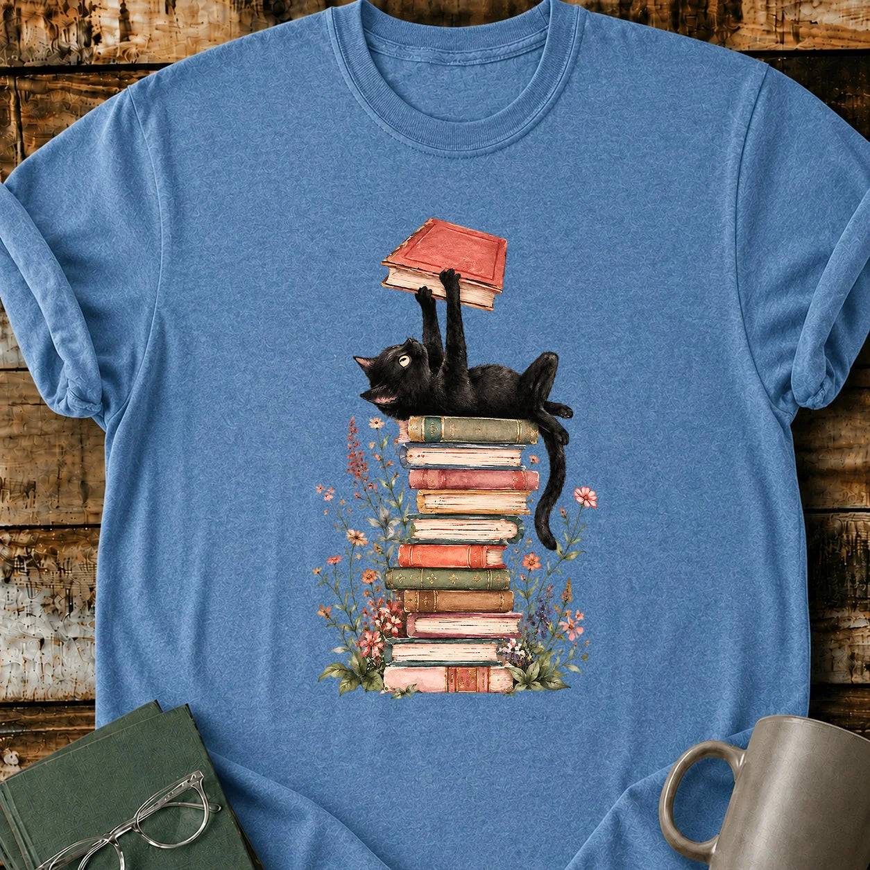Literary Cat T-Shirt