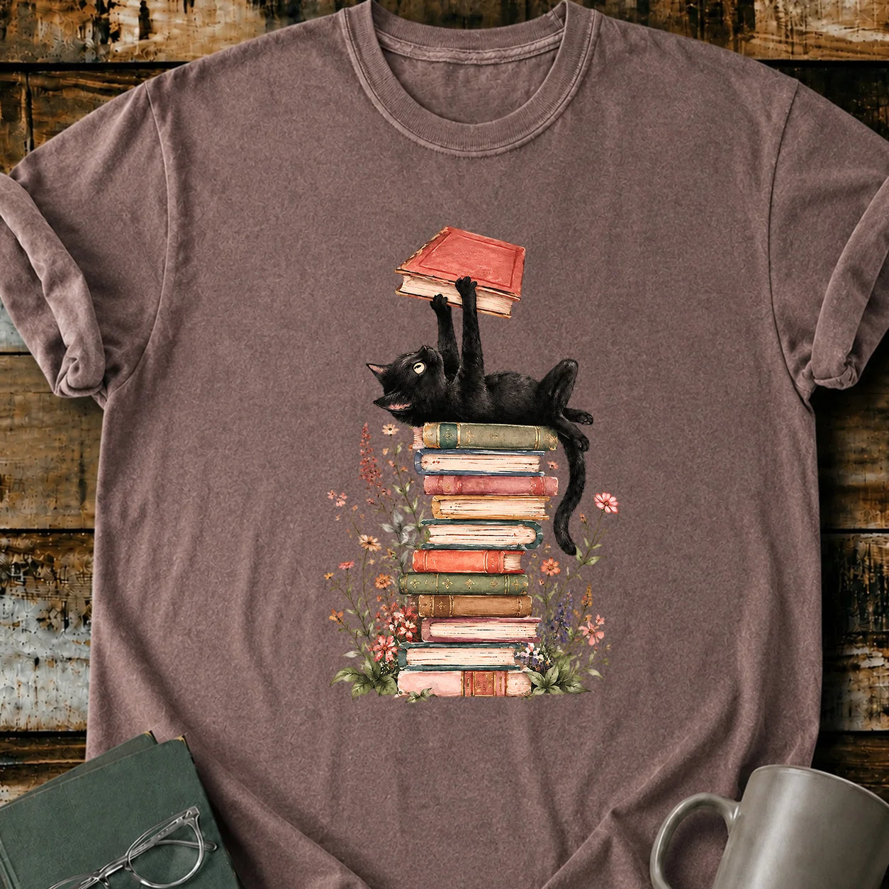 Literary Cat T-Shirt