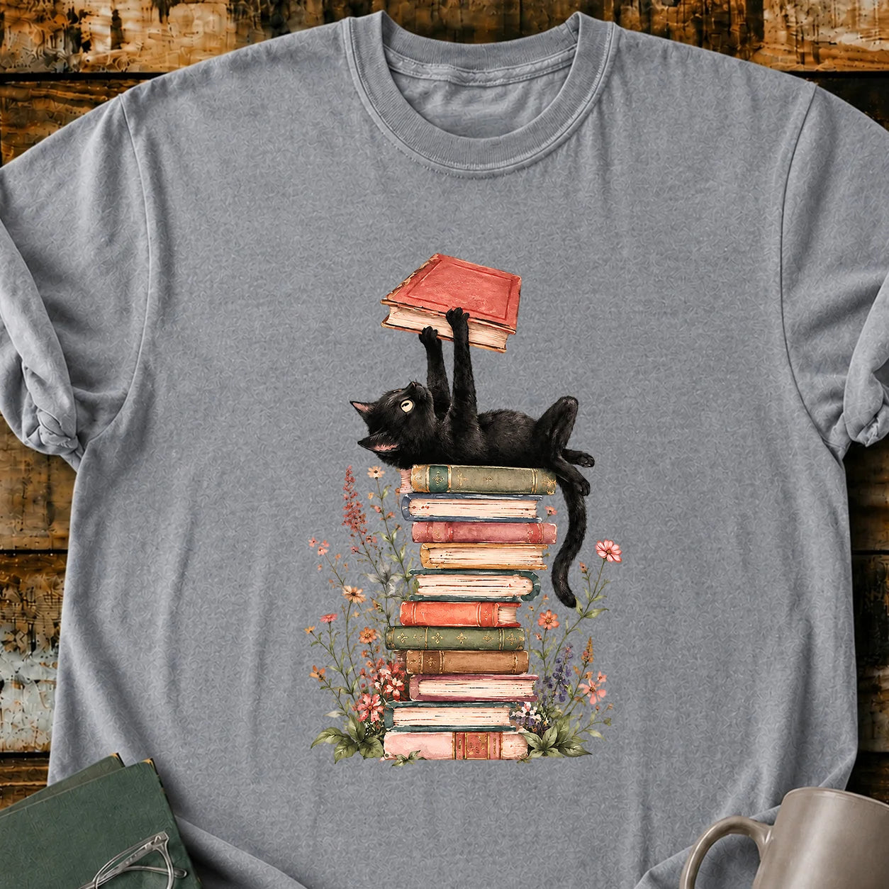 Literary Cat T-Shirt