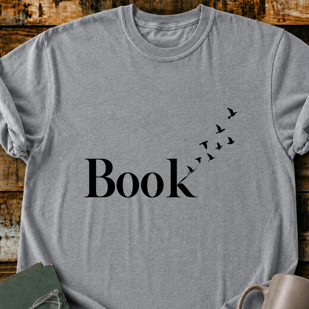Book Art Birds T-Shirt