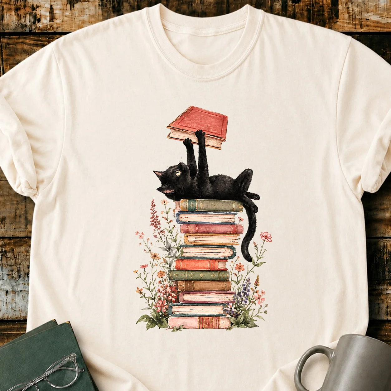Literary Cat T-Shirt