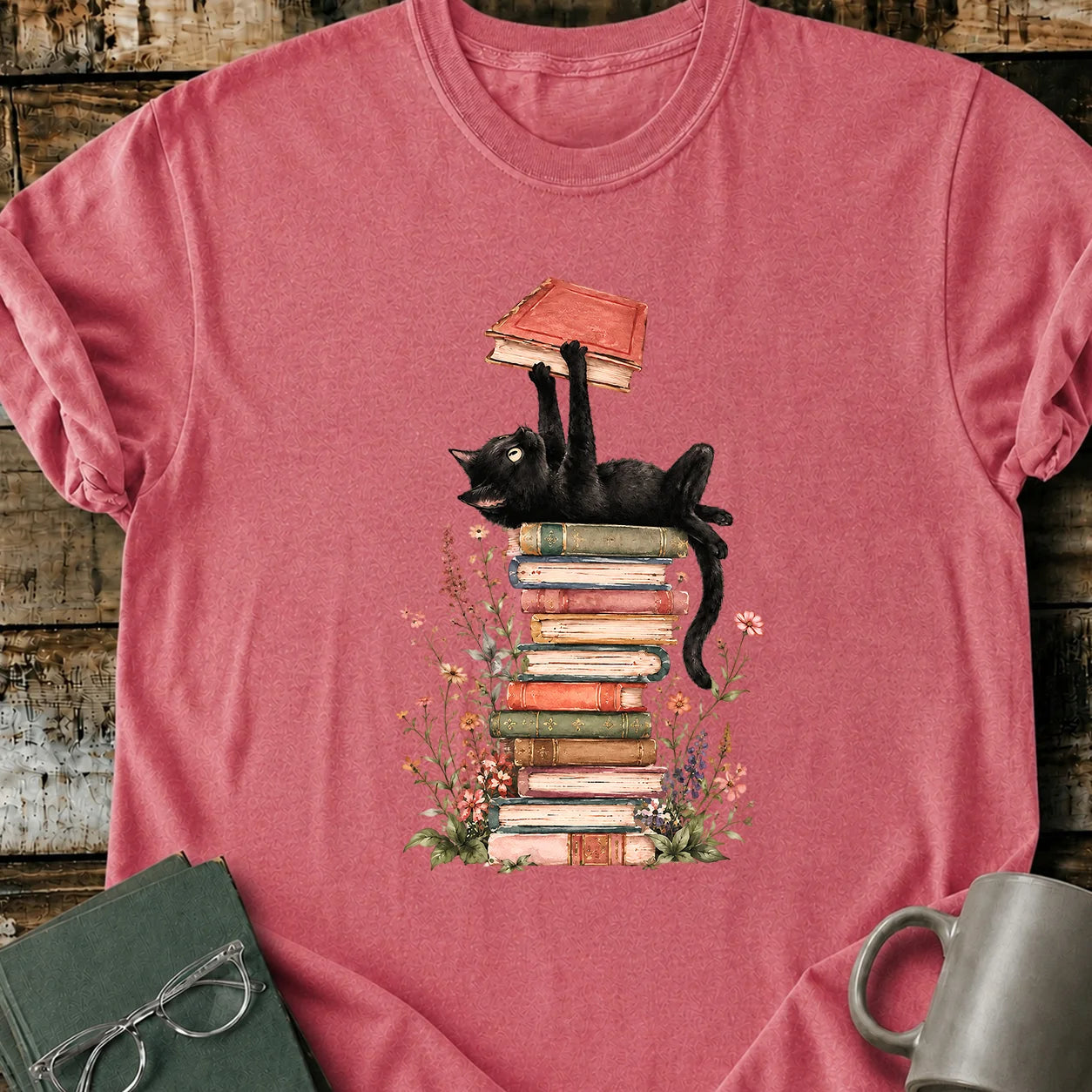 Literary Cat T-Shirt