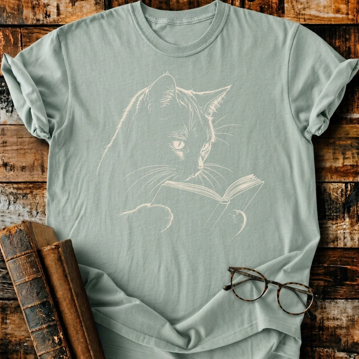 Bookish Cat T-Shirt