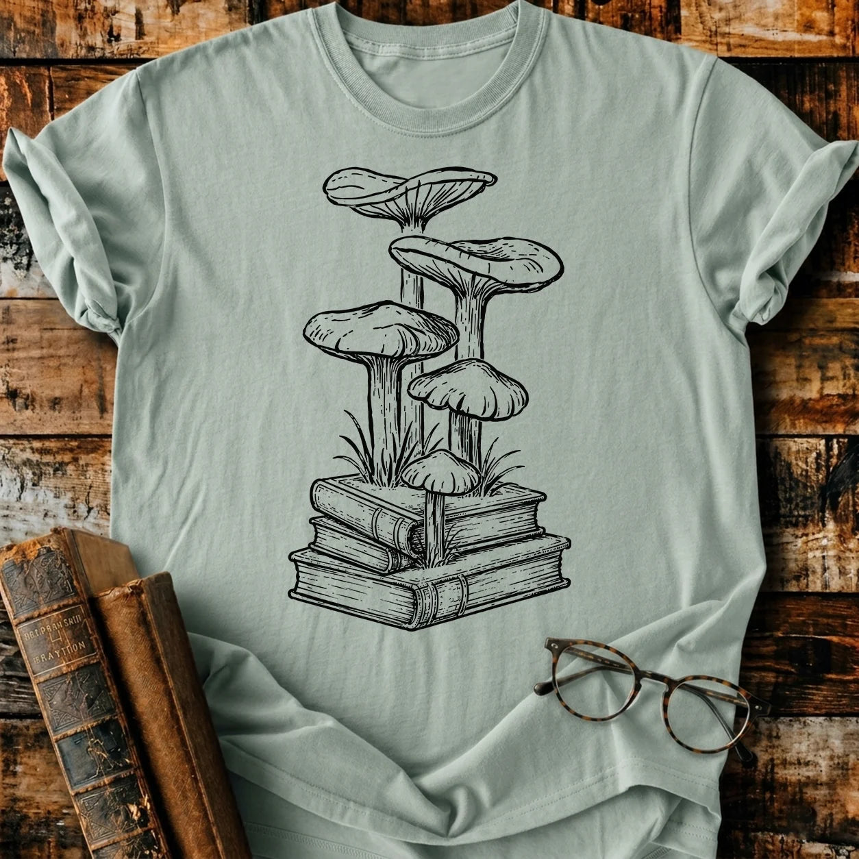 Book Mushrom T-Shirt