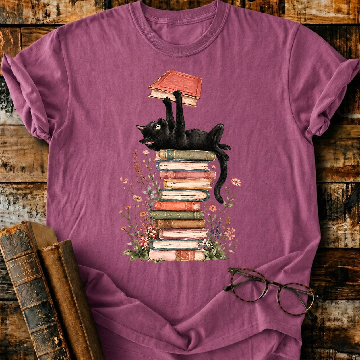 Literary Cat T-Shirt