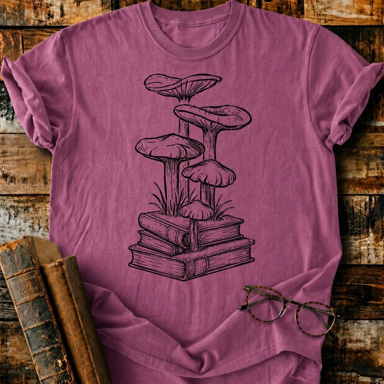 Book Mushrom T-Shirt