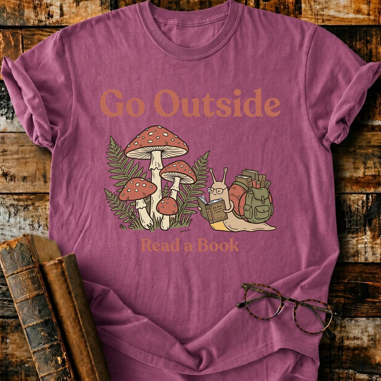 Go Outside Read A Book T-Shirt