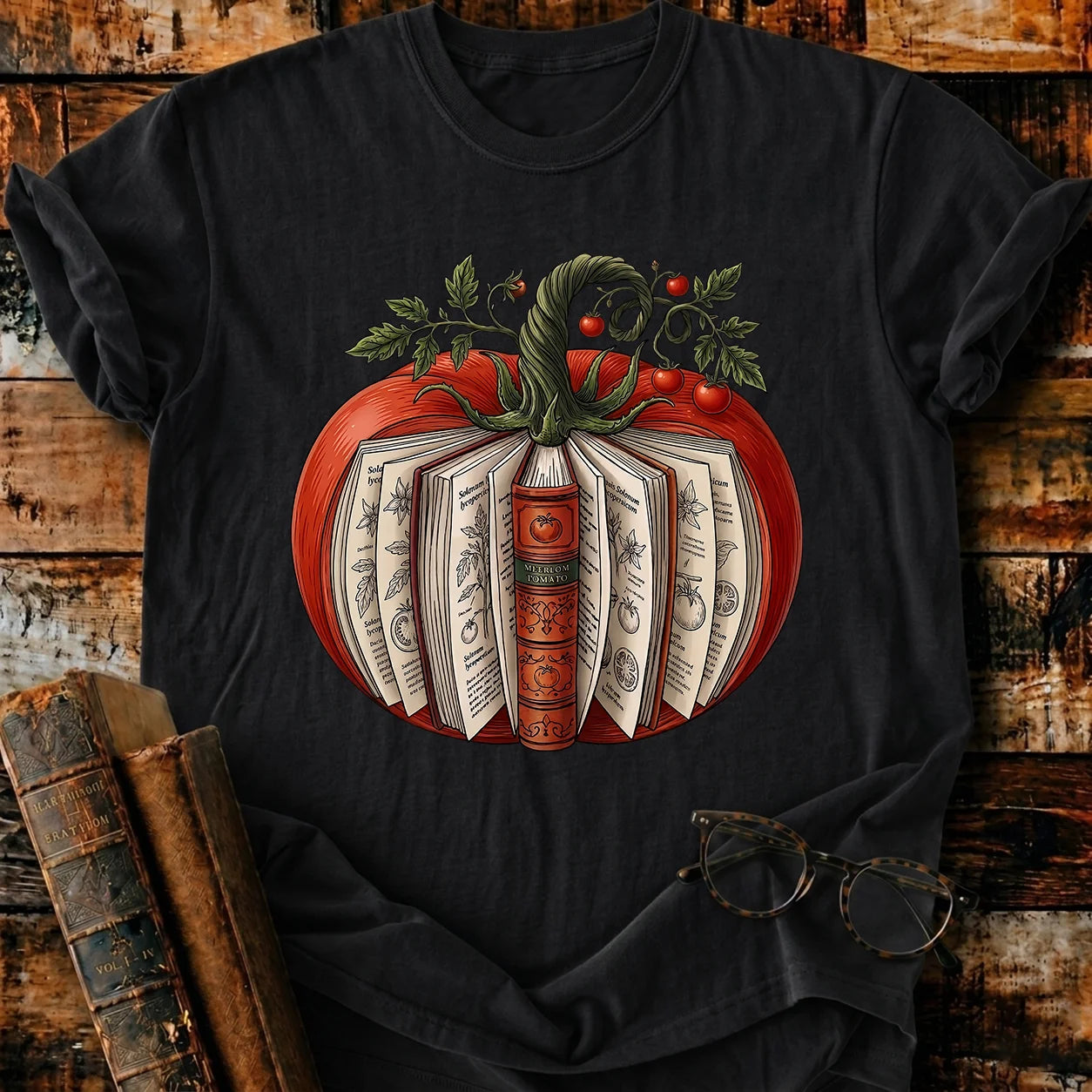 Vintage Tomato Book  T-Shirt