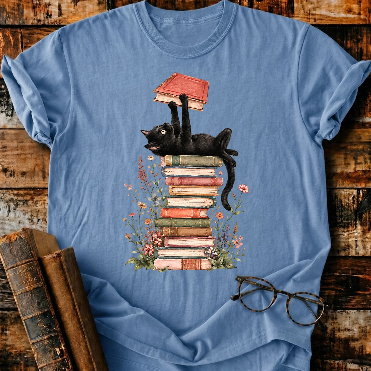Literary Cat T-Shirt