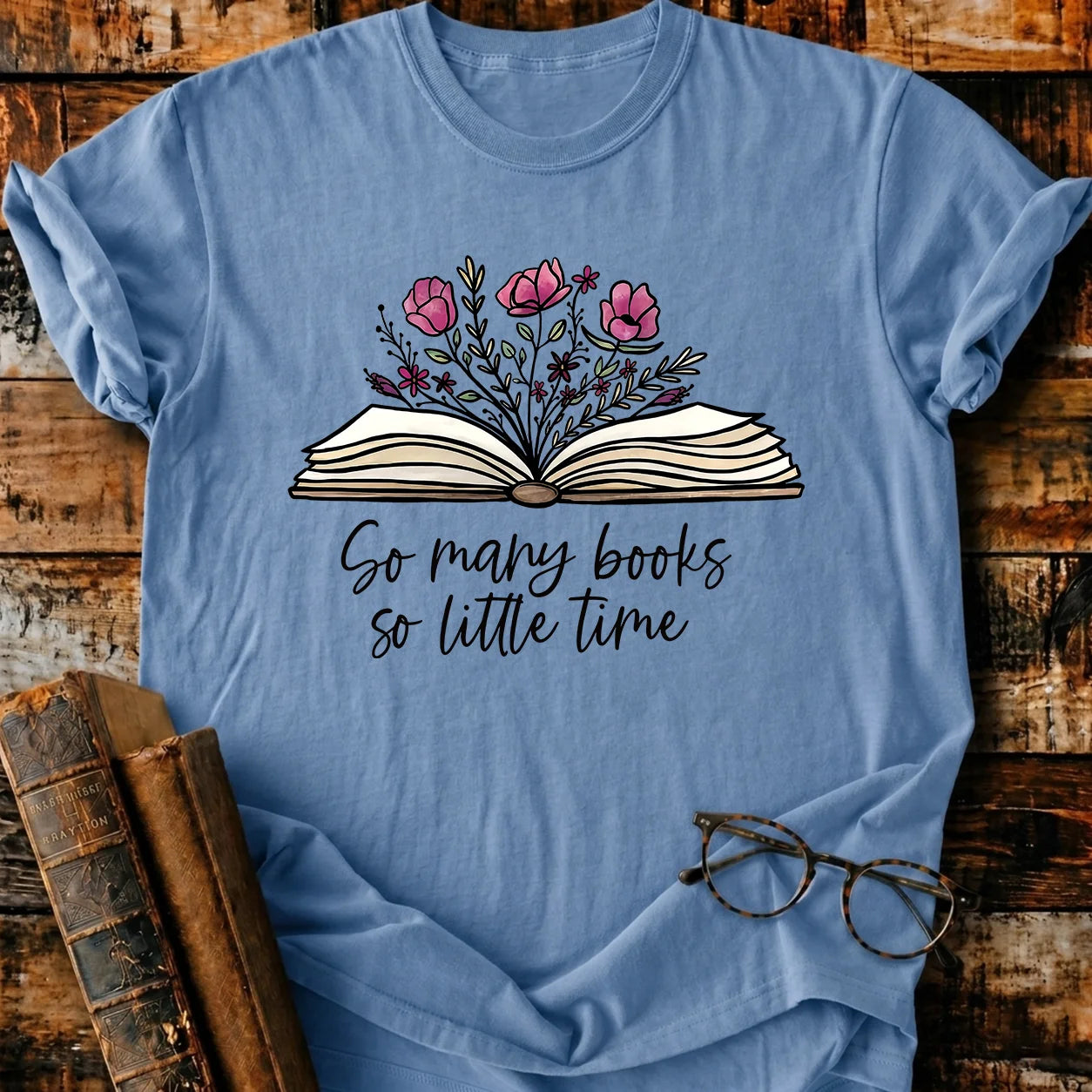 Floral Booklover T-Shirt