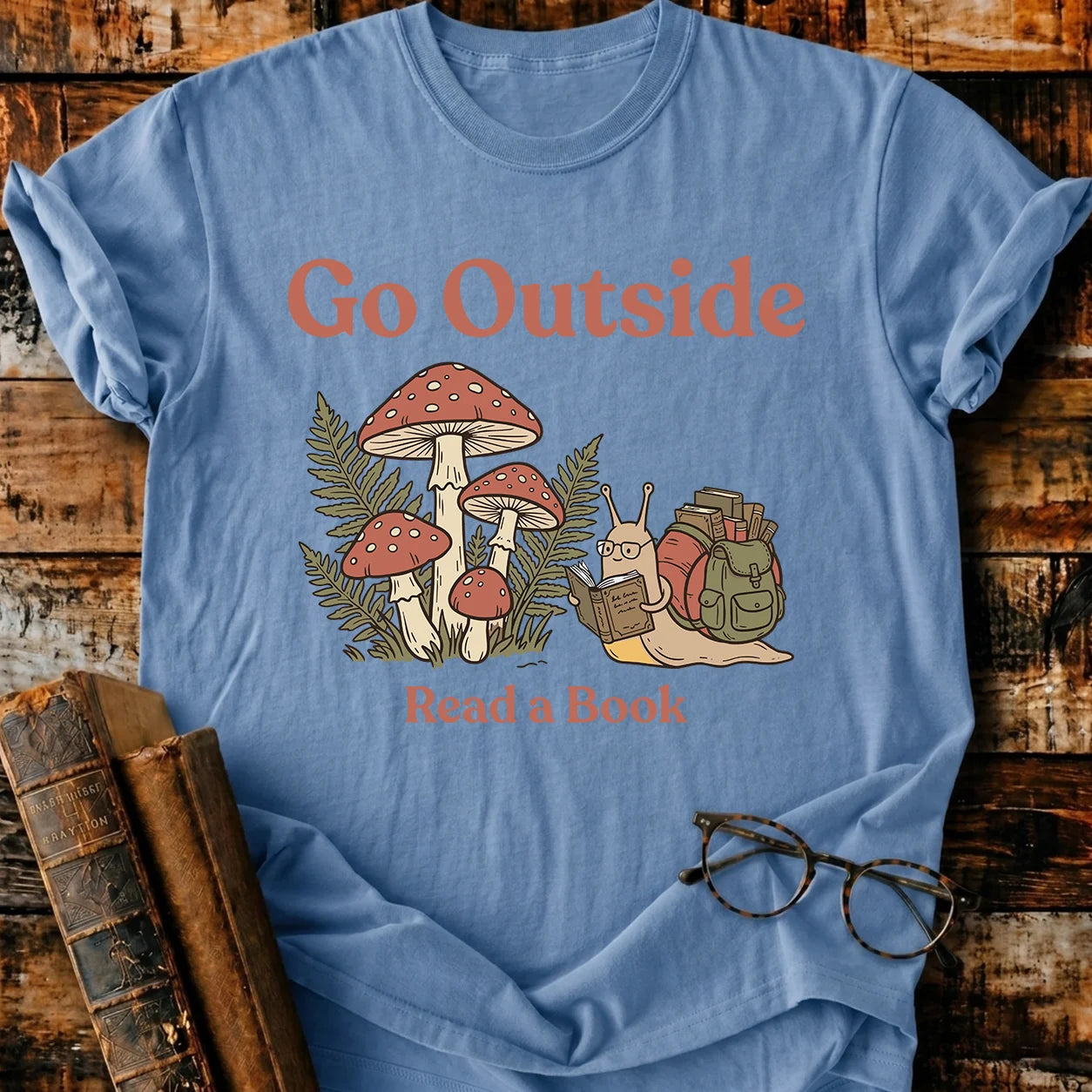 Go Outside Read A Book T-Shirt