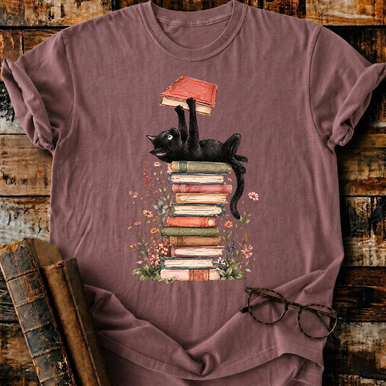 Literary Cat T-Shirt
