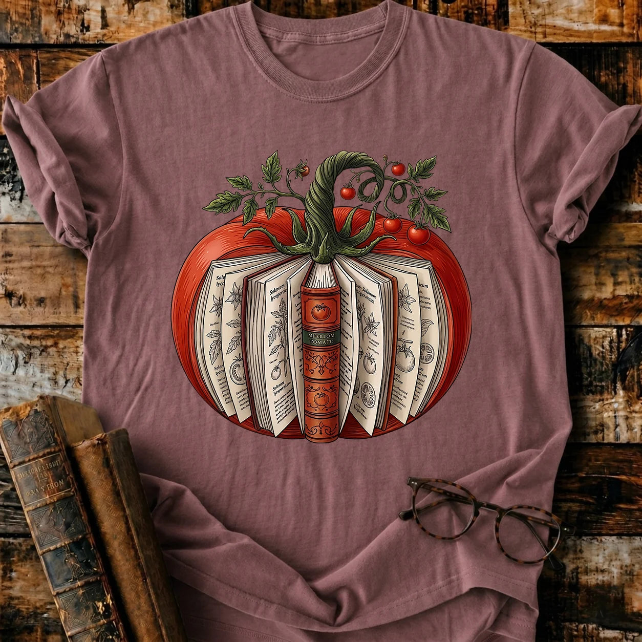 Vintage Tomato Book  T-Shirt