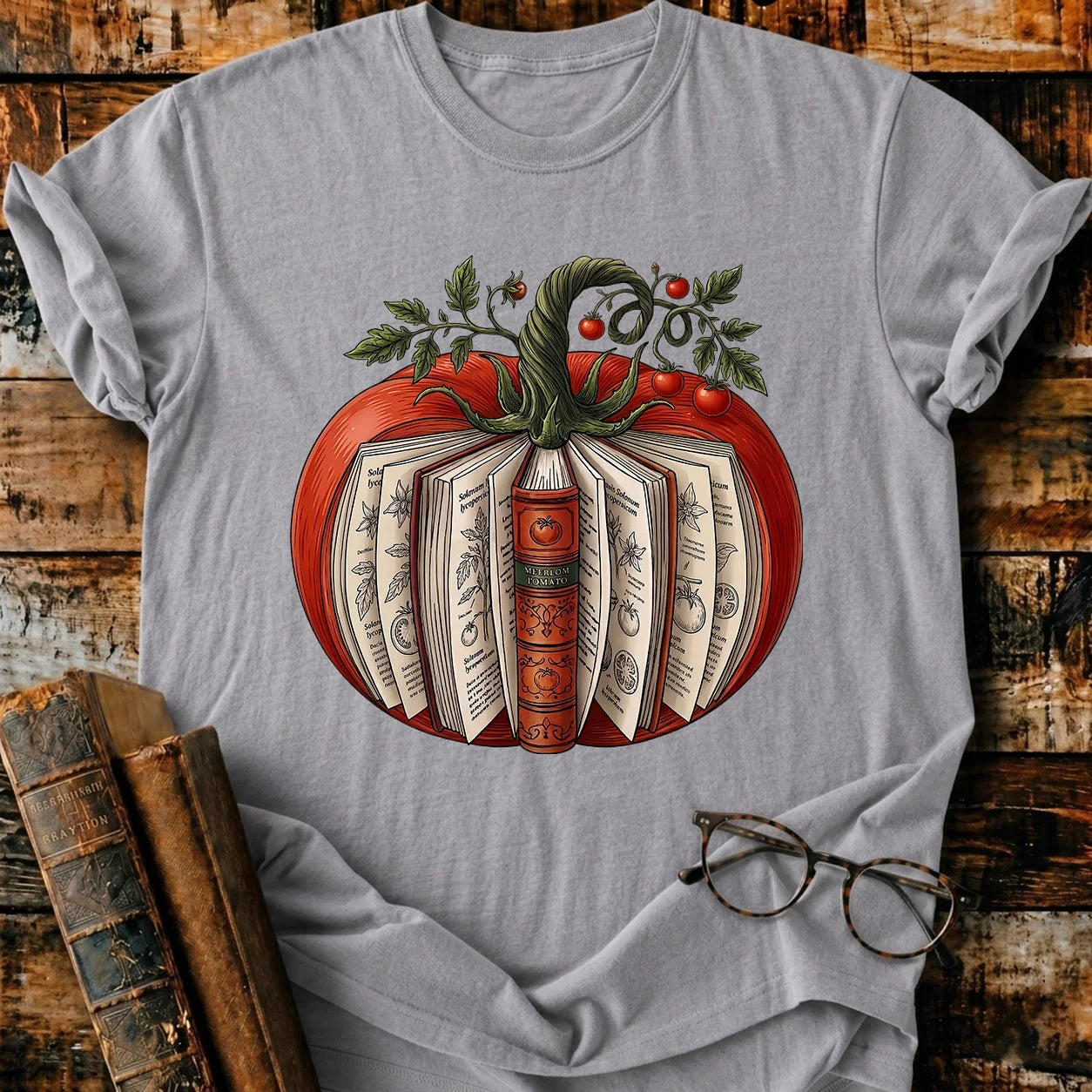 Vintage Tomato Book  T-Shirt